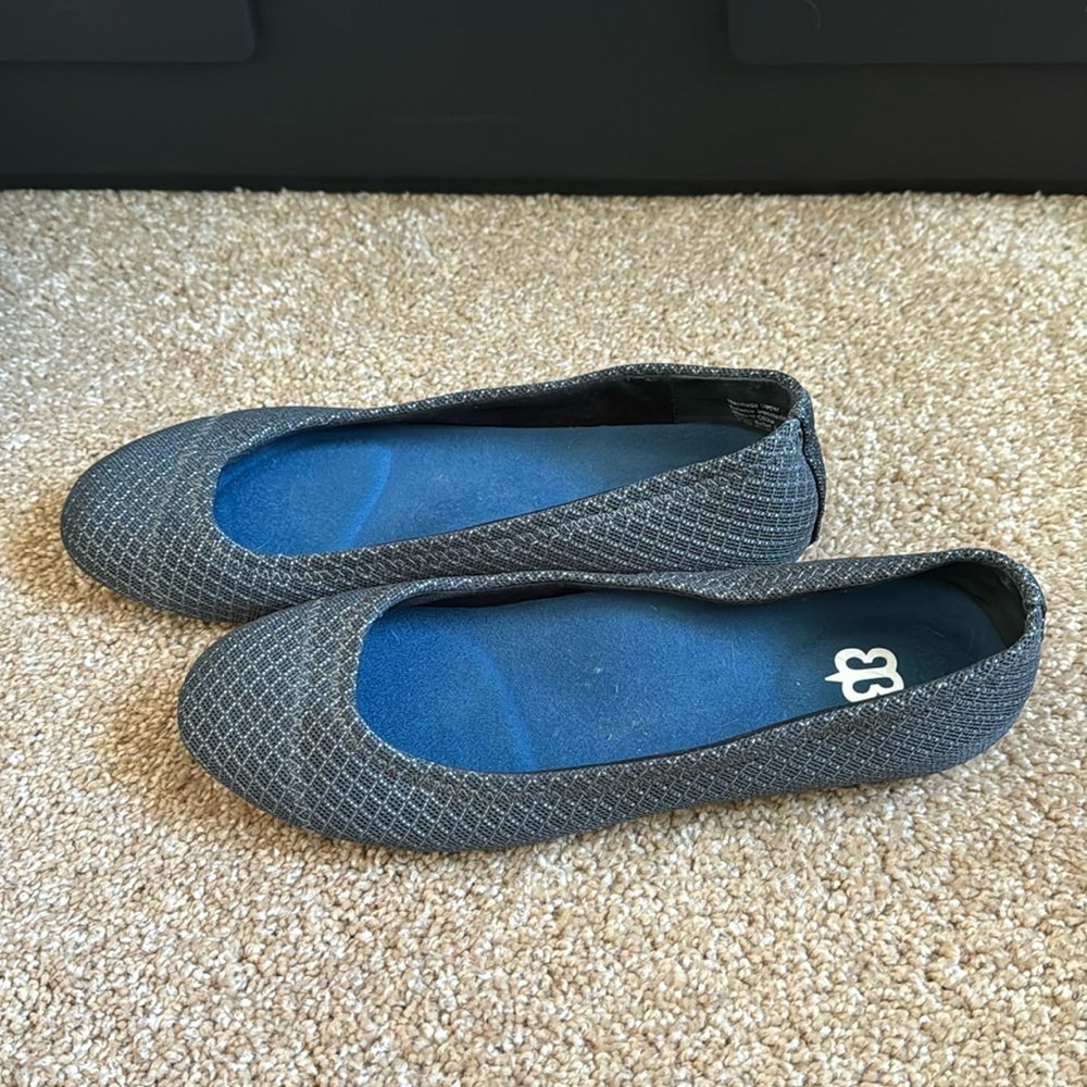 Betabrand size 6.5 “Better Ballet” ballet flats in charcoal